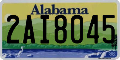 AL license plate 2AI8045