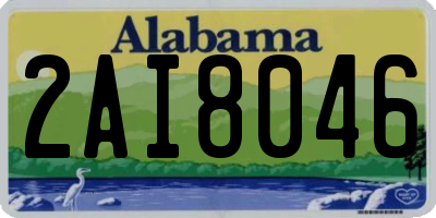 AL license plate 2AI8046