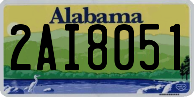 AL license plate 2AI8051