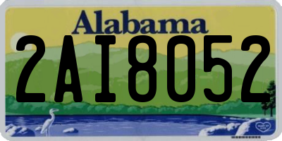 AL license plate 2AI8052