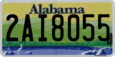 AL license plate 2AI8055