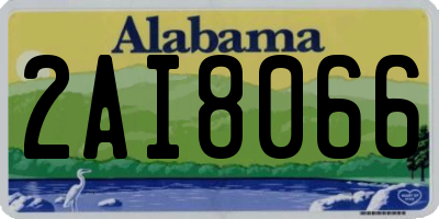AL license plate 2AI8066