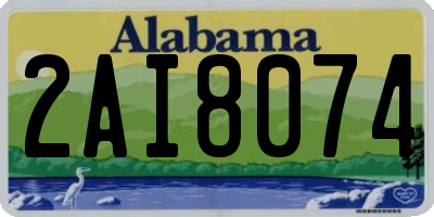AL license plate 2AI8074