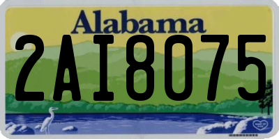AL license plate 2AI8075