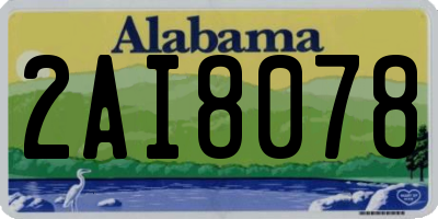 AL license plate 2AI8078