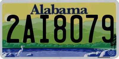 AL license plate 2AI8079