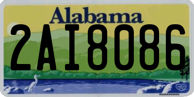 AL license plate 2AI8086
