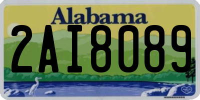 AL license plate 2AI8089