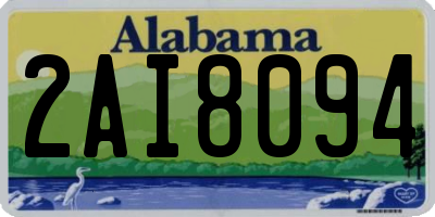 AL license plate 2AI8094