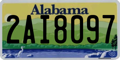 AL license plate 2AI8097