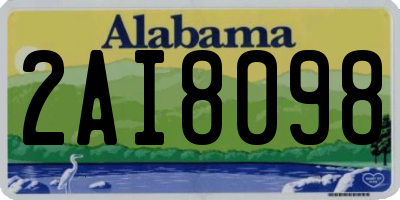 AL license plate 2AI8098