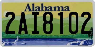 AL license plate 2AI8102