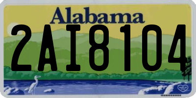 AL license plate 2AI8104