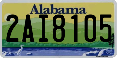 AL license plate 2AI8105
