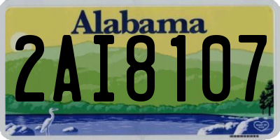 AL license plate 2AI8107