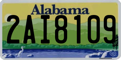 AL license plate 2AI8109