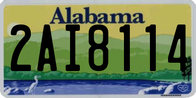 AL license plate 2AI8114