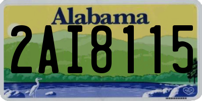 AL license plate 2AI8115