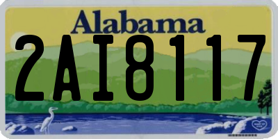AL license plate 2AI8117