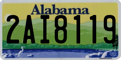 AL license plate 2AI8119