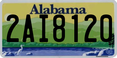 AL license plate 2AI8120