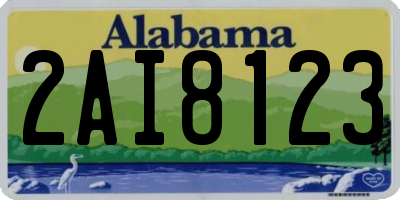 AL license plate 2AI8123