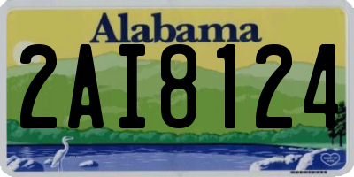 AL license plate 2AI8124