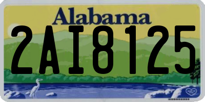 AL license plate 2AI8125