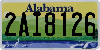 AL license plate 2AI8126