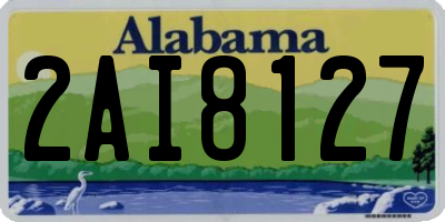 AL license plate 2AI8127