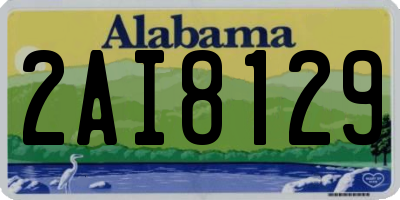 AL license plate 2AI8129
