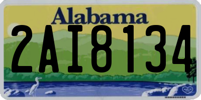 AL license plate 2AI8134