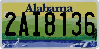 AL license plate 2AI8136