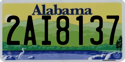AL license plate 2AI8137