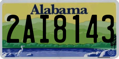 AL license plate 2AI8143