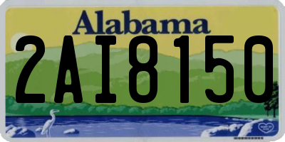 AL license plate 2AI8150