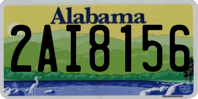 AL license plate 2AI8156