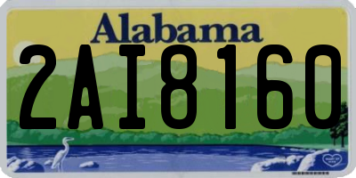 AL license plate 2AI8160