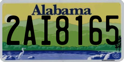 AL license plate 2AI8165