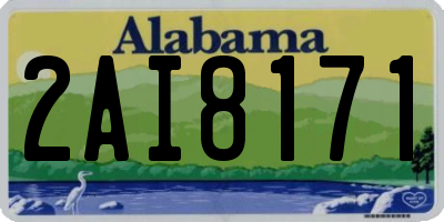 AL license plate 2AI8171