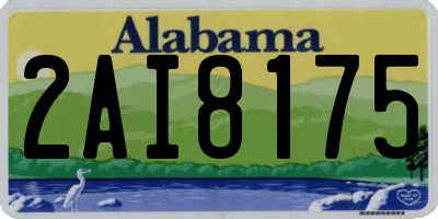 AL license plate 2AI8175