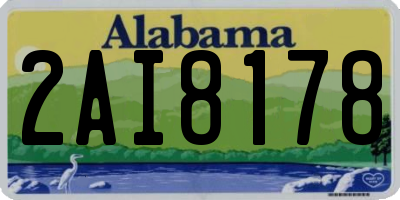 AL license plate 2AI8178