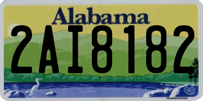 AL license plate 2AI8182
