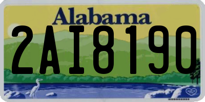AL license plate 2AI8190
