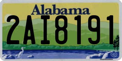 AL license plate 2AI8191