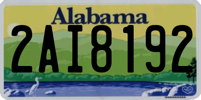 AL license plate 2AI8192