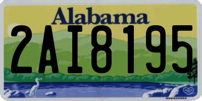 AL license plate 2AI8195