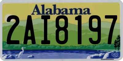 AL license plate 2AI8197