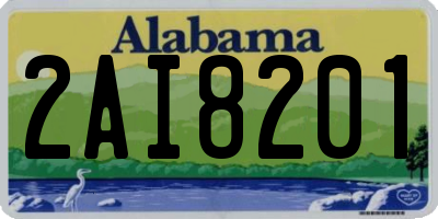AL license plate 2AI8201