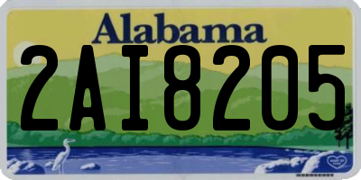 AL license plate 2AI8205
